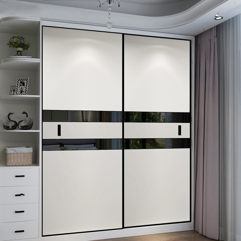 Solid Wood Wardrobe Sliding Door Custom Wardrobe Door Custom Sliding Sliding Door Bedroom Sliding Modern Simple Cabinet Door