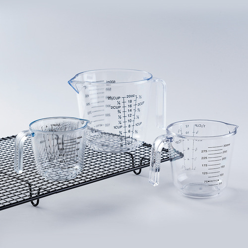 PS烘培工具塑料量杯 带刻度150/300/600/1000ML透明量杯产地货源