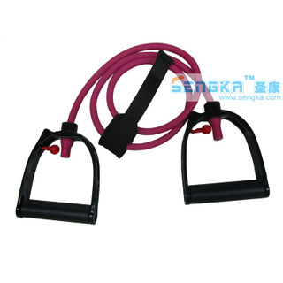 厂家定制健身一字拉力器 可调节普拉提一字乳胶塑身健美器