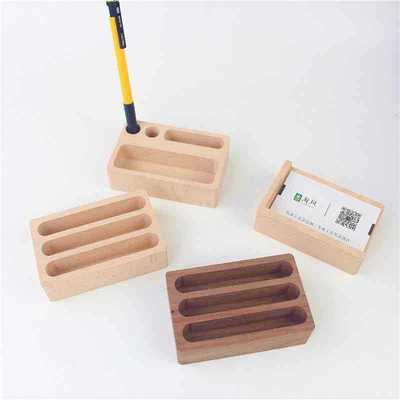 实木名片盒定制名片座名片支架办公桌名片盒子地摊礼品创意|ms