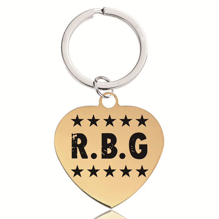 金色25心形钥匙扣-字母