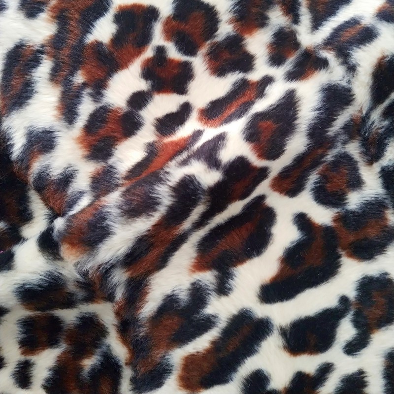 厂家直销 针织短毛绒布 经编印花服装条纹虎纹豹纹抓毛布家纺