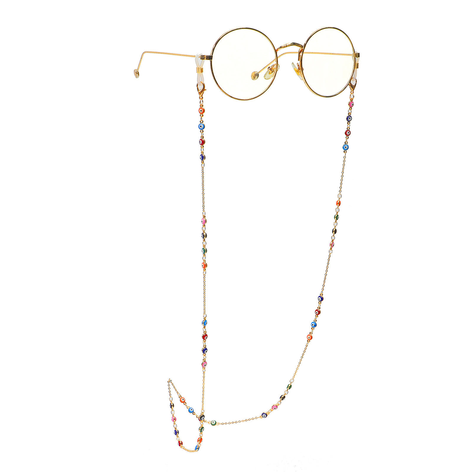 Fashion  Dripping Oil Eyes Handmade Glasses Chain Wholesale Nihaojewelry display picture 4