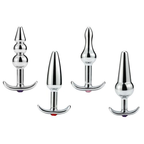 Anchor metal anal plug for men and women to wear when going out, anal expansion back yard toy, sexy crescent pull ring