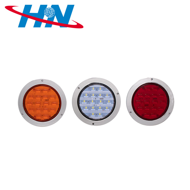 16LED Amarillo/Blanco/Rojo coche camión bomba camión remolque impermeable durable anti-Smashing camión lámpara redonda luz lateral
