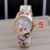 Fashionable silica gel watch, quartz hair band, flowered, boho style