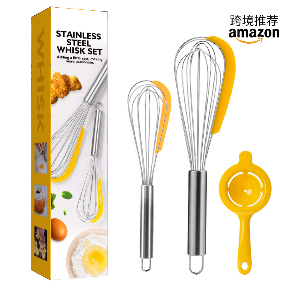 Stainless Steel Egg Beater Manual Egg Beater Mini Cream Mixer Kitchen Baking Gadget Egg Beater Artifact