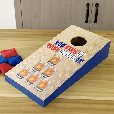 木質沙包戶外投擲沙包板運動遊戲玩具投擲遊戲板簡易便攜喝酒道具