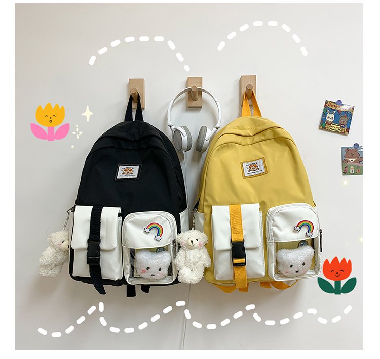 Koreanische Student Hit Farbe Rucksack Weiche Schultasche display picture 49