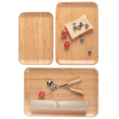 全竹日式酒店茶水盤家用竹制菜盤子餐廳餐盤面包水果盤壽司竹盤