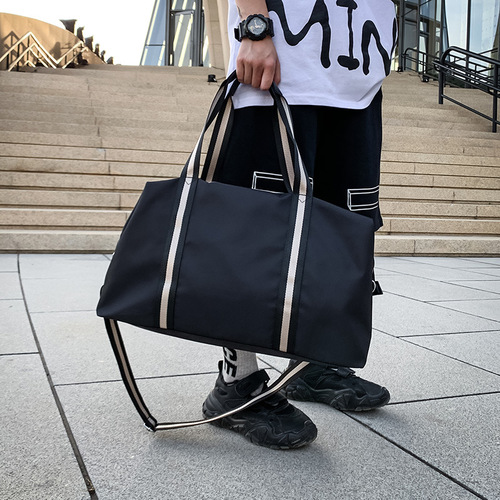 旅行包定制女短途大容量行李收纳瑜伽牛津布定制印logo运动健身包