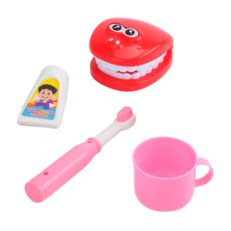 De los niños Qizhi jugar casa doctor juego de rol juguete DIY cepillo de dientes traje dentista conjunto de juguete