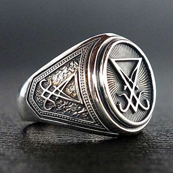 Stamp Ring Sealed Satan Riding Bicycle Ring Gothic Secret Ring Manufacturer Wholesale Stamp Ring Sealed Satan Riding Bicycle Ring Gothic Secret Ring Manufacturer Wholesale