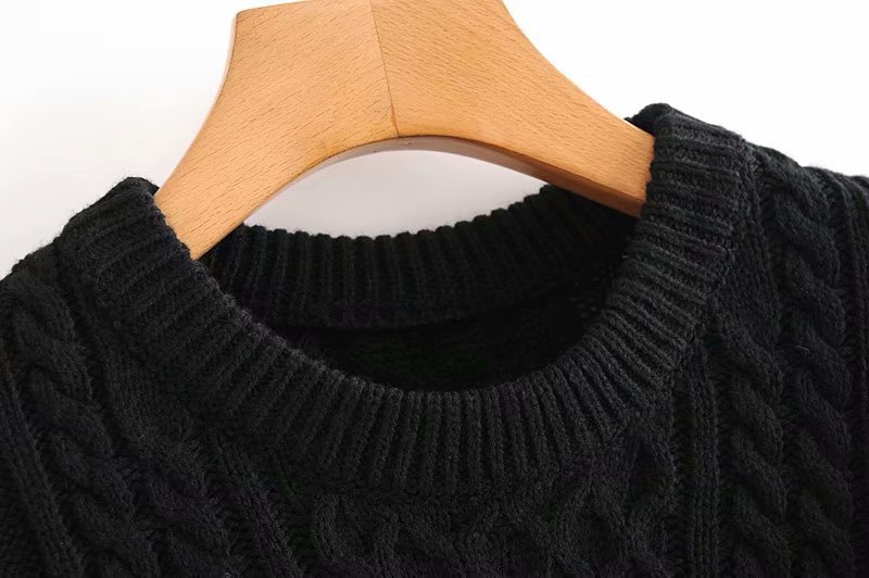 strapless round neck knitted pullover NSAM5748