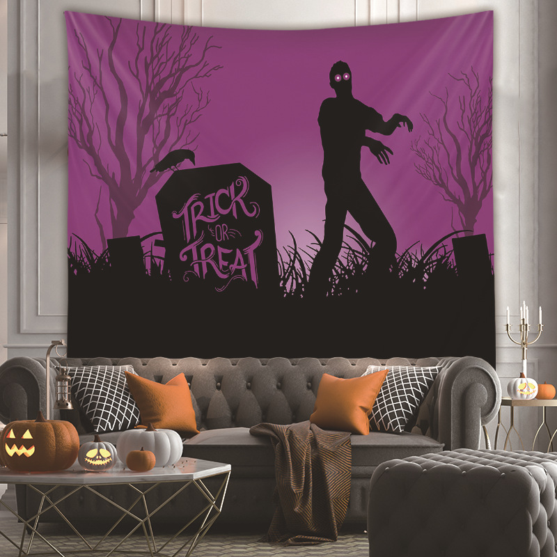 Halloween Room Wall Decoration Background Cloth Fabric Painting Tapestry Wholesale Nihaojewelry display picture 29