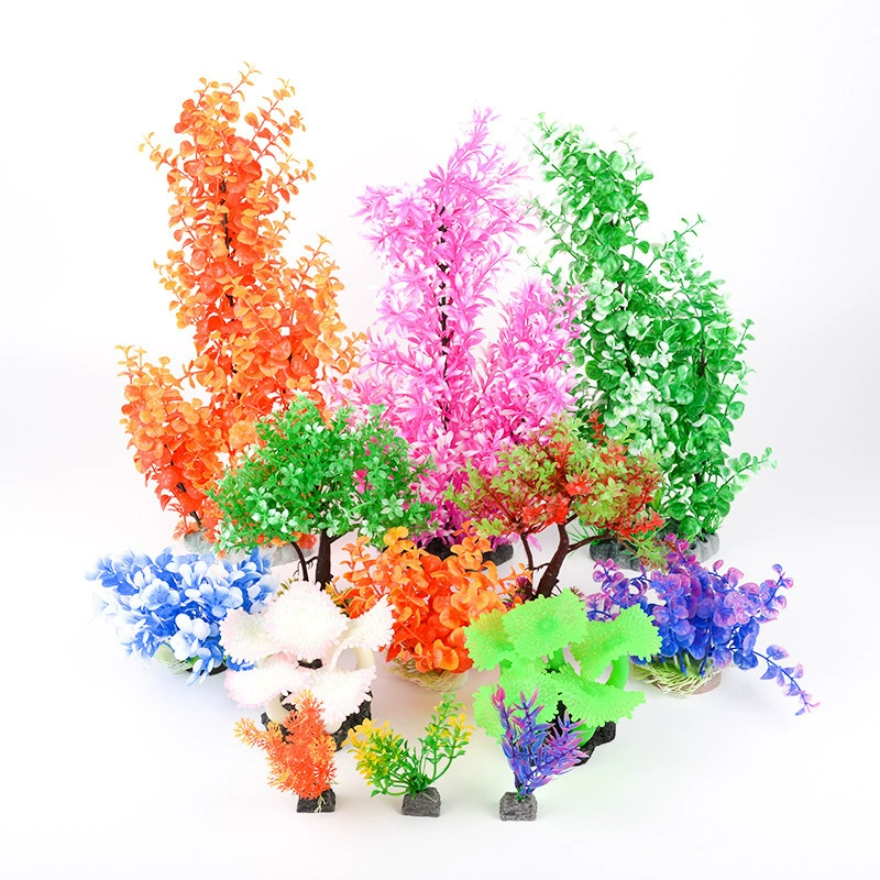 Аквариум ландшафтное моделирование водные растения Украшение аквариума пластиковые растения водные растения ландшафтное украшение поддельные водные растения Украшение для аквариума