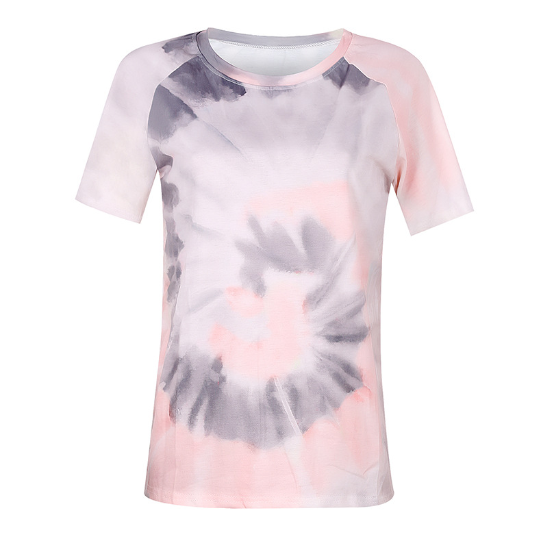 women s casual round neck printed T-shirt NSKX8453