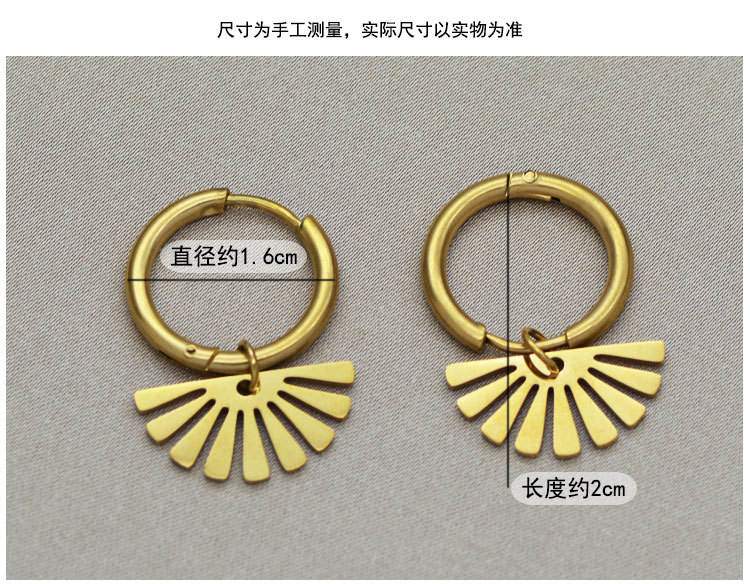 Fashion Non-fading Stainless Steel Earrings Simple Earrings display picture 1