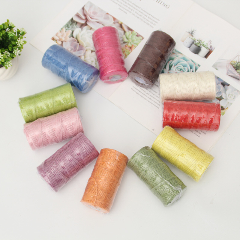 幼儿园DIY彩色麻绳 风装饰编织黄麻绳3股2mm 彩色吊牌绳|ms