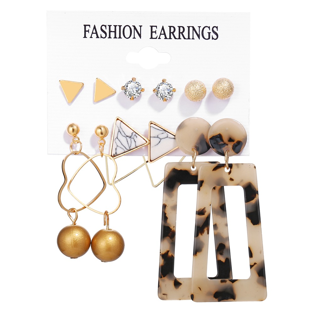 Hot Sale Earrings Set Creative Retro Simple New Pearl Earrings 6 Pairs Wholesale Nihaojewelry display picture 9