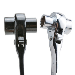 Power Lion Sharp Tail Ratchet Wrench Gear Small Quick and Labor-saving Quick Wrench Wheel Tool Two-way Automatic Socket