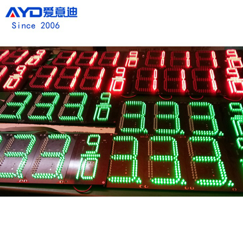 10-inch yellow 9/10 digital board module, high-brightness LED digital display, LED oil price display accessories 5