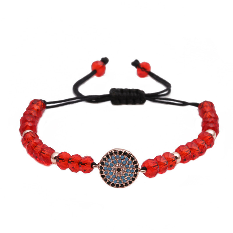 Europäischer Und Amerikanischer Grenz Überschreiten Der Schmuck, Mikro Eingelegtes Zirkon Augen Armband, Geschnittener Kristall, Verstellbares Armband, Kunden Spezifisch display picture 12