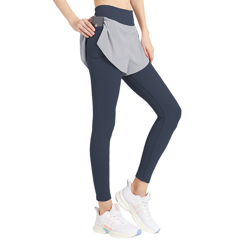 Women's High-Waist Thigh-Compression Leggings with Underwire Bralette, Tight Ankle Yoga Pants, Running Elastic Sports Nine-Sixth Leggings