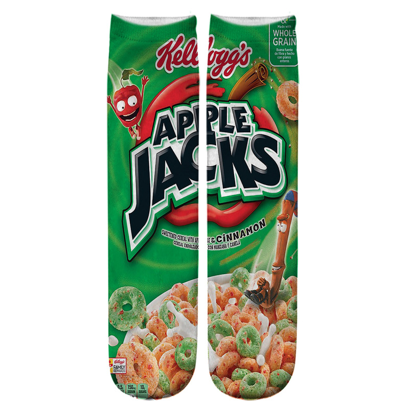 Amazon Potato Chips 3D Digital Printing Socks Puffed Food Snacks Medium Tube Heat Transfer Stockings Custom Made in Europe and America