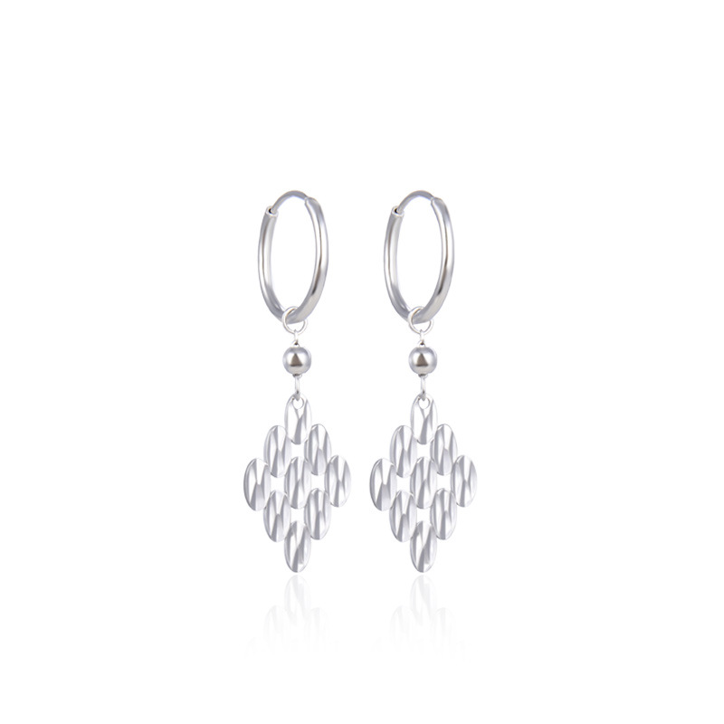 Estilo coreano s925 pendientes de plata de las mujeres de moda nuevos pendientes elegantes de diamantes simples pendientes de todo fósforo fábrica al por mayor
