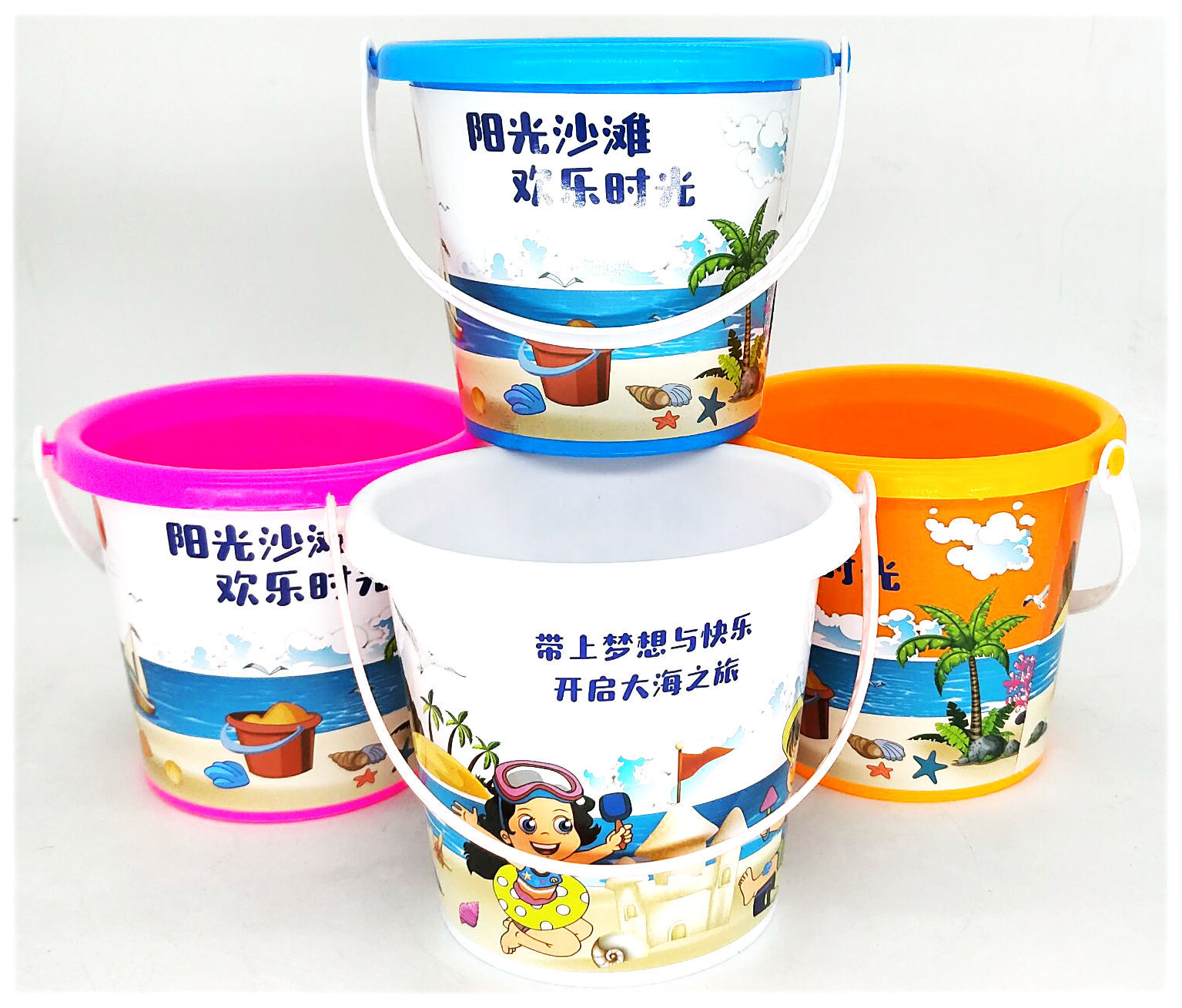 Factory direct sales of thickened 386 sand buckets, sand play tool buckets, single buckets, sandcastle toy models.