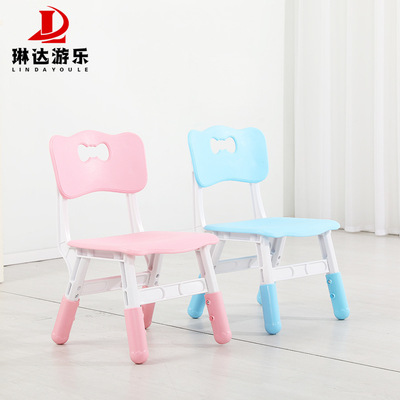 kindergarten children chair backrest Wooden bench baby chair thickening Large household non-slip Having dinner Dining chair Lifting