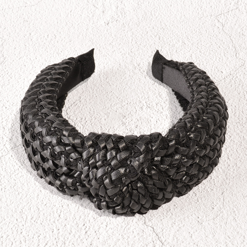 Knotted Leather Braided Headband display picture 6