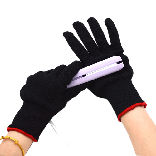 Amazon high-temperature heat-resistant hairdressing glove curling iron heat insulation straightener brush knitting anti-scalding anti-slip
