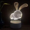 Creative night light, touch switch key, LED colorful table lamp for bed, 3D, Birthday gift