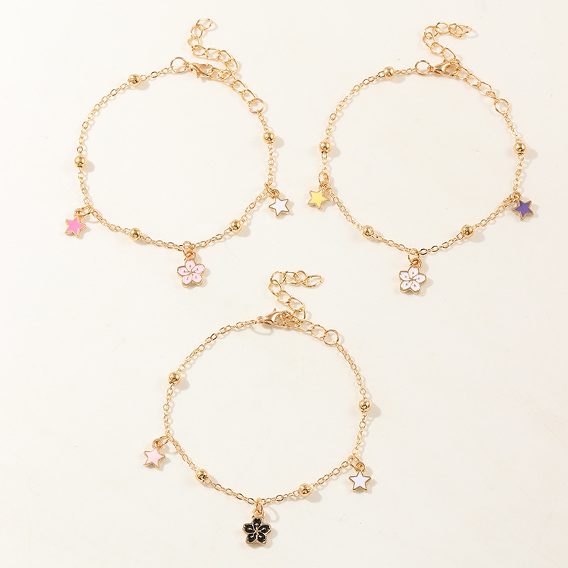 Cute Star Heart Shape Flower Metal Girl's Bracelets display picture 1