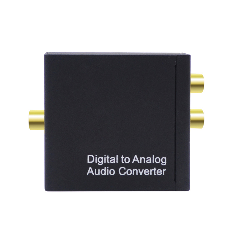 Digital to Analog Audio Converter with Fiber Optic and Coaxial 3.5mm Headphone L/R Stereo Digital Fiber to Analog
