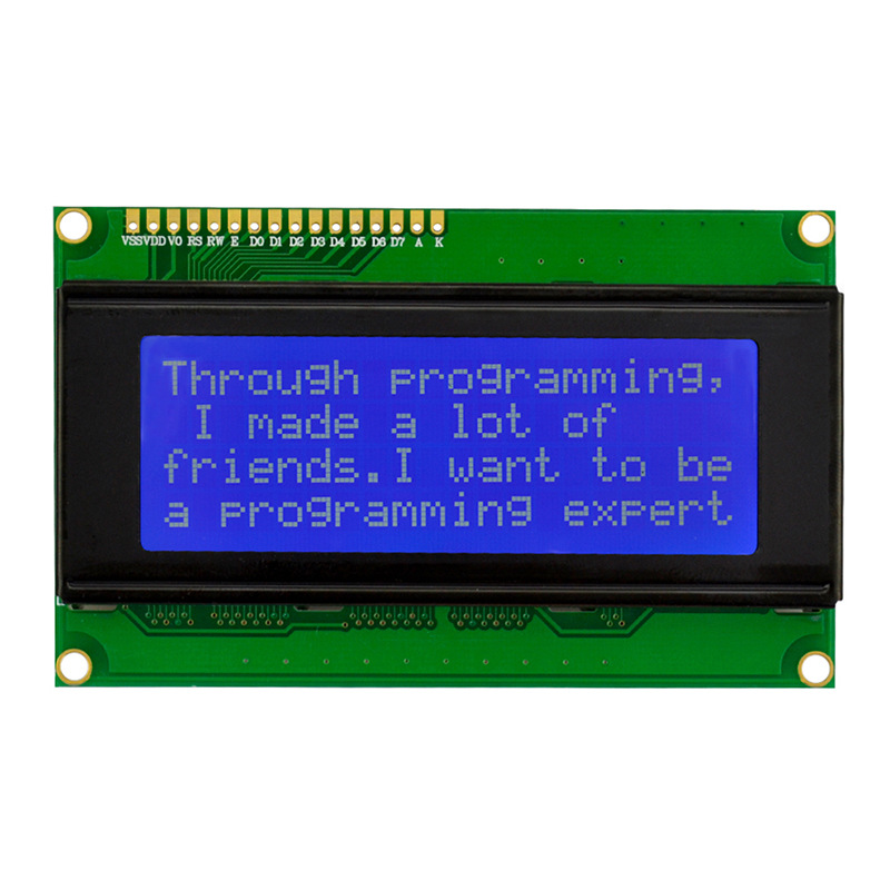 2004LCD A液晶显示屏  模块 5V蓝屏 20*4字符屏显机器人