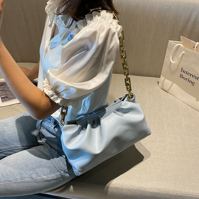270g Weight Lock clasp Closure Type Single Shoulder Strap Strap Type Underarm Bag Bags Type Casual, Shopping Occasion Pu Leather Material Solid Color Pattern All Seasons Season Women's Gender Streetwear Style Medium Size Women's Medium Pu Leather Solid Color Streetwear Cloud Shape Lock Clasp Underarm Bag 38