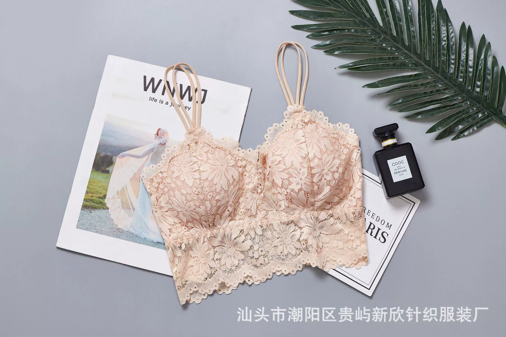 Топ-трубка из кружевной вязки, ажурная спинка, бесшовная бретель Camisole, One Size