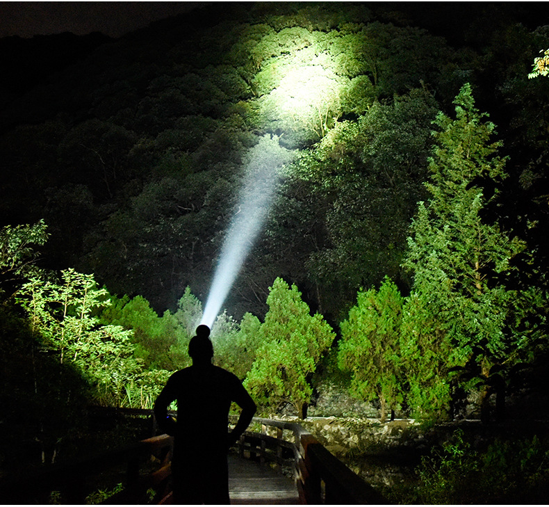 超亮夜钓捕鱼矿灯户外探照