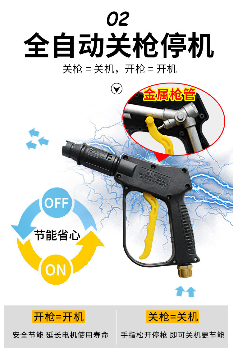 Newly Upgraded 2000W High-Power Car Washing Machine Household 220V High-Pressure Car Washing Machine Self-Priming Dual-Use Cleaning Machine in Stock
