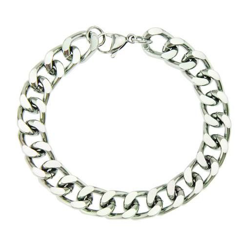 Simple matte Cuban link men's bracelet, light luxury, personalized, versatile, 3D trendy chain