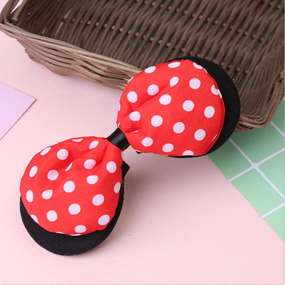 米奇款布貼蝴蝶結 手工diy飾品配件兒童頭箍發飾服裝娃娃裝飾材料