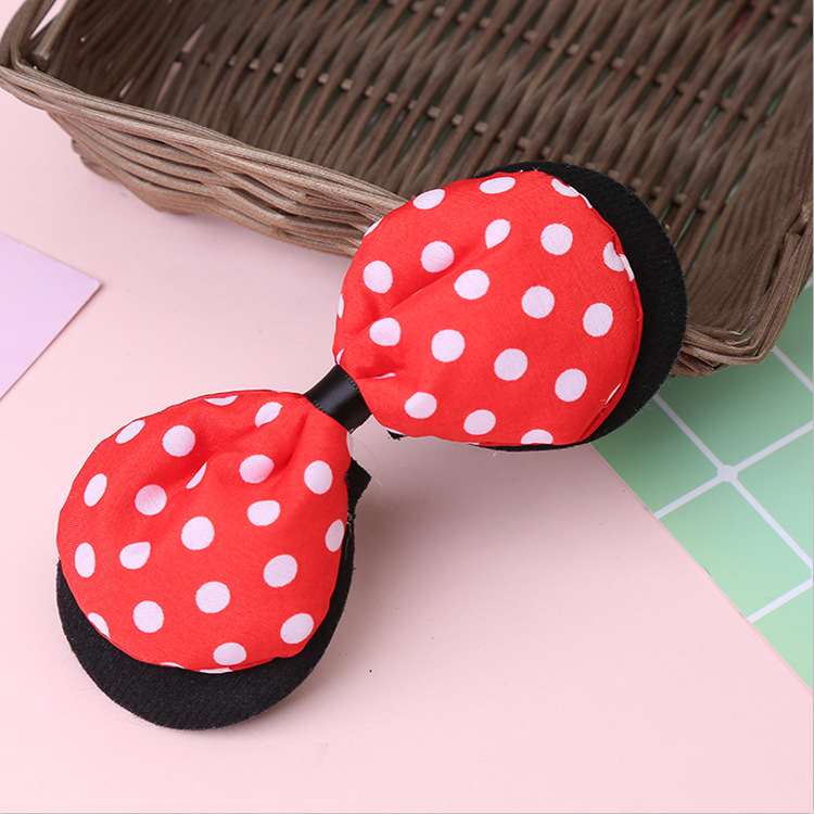 米奇款布貼蝴蝶結 手工diy飾品配件兒童頭箍發飾服裝娃娃裝飾材料