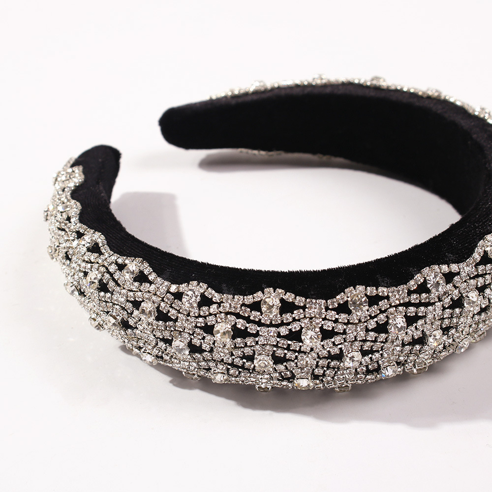 Diamant Bandeau De Luxe Mode Accessoires Pour Cheveux Anneau De Cheveux Magnésium Pédicule Bijoux En Gros Nihaojewelry display picture 6