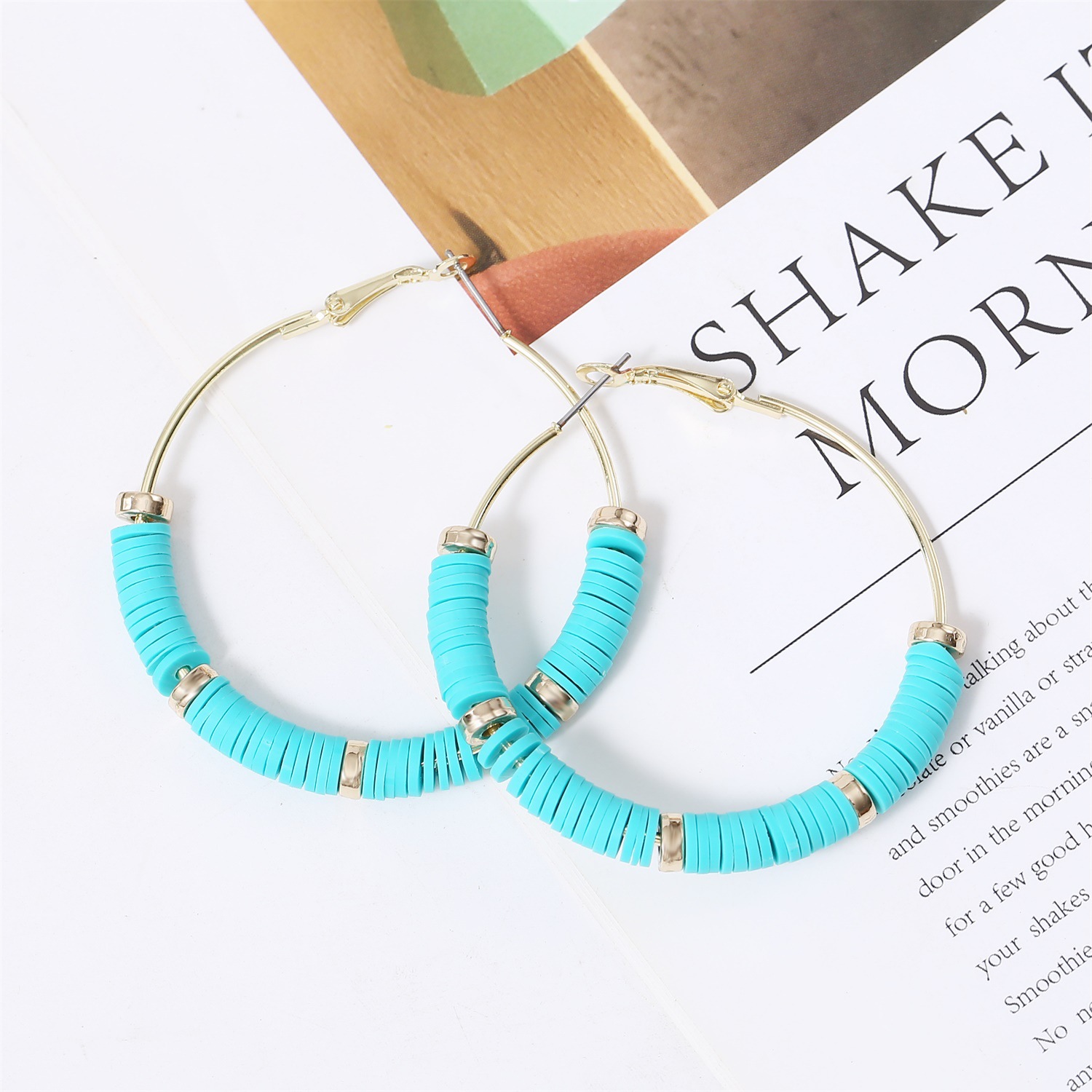 orecchini in argilla morbida colorata Bohemian ins in vendita calda orecchini in argilla morbida a forma di C orecchini da donna_voghion.com