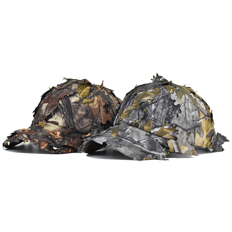 Los aficionados al ejército caza camuflaje sombrero de verano de los hombres al aire libre sombrero para el sol Campo Selva hojas Bionic camuflaje gorra de béisbol