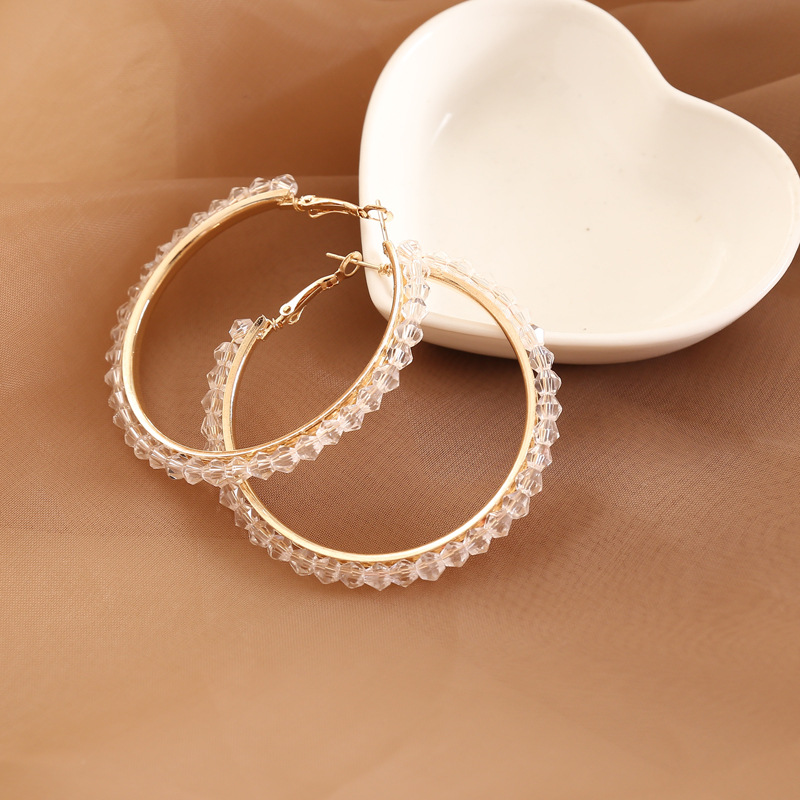 fashion crystal heart-shape earrings