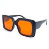Retro trend glasses solar-powered, universal fashionable sunglasses, 2020, European style, gradient